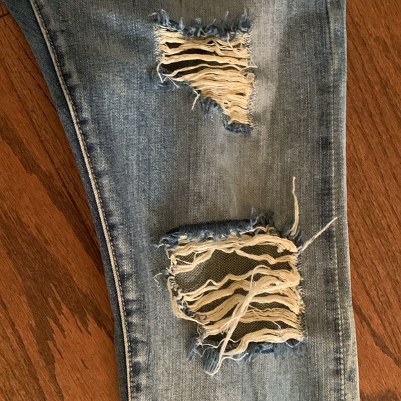 Todayful Japan Vintage Distressed Denim Light Wash Zip 5 Pocket - Picture 9 of 16